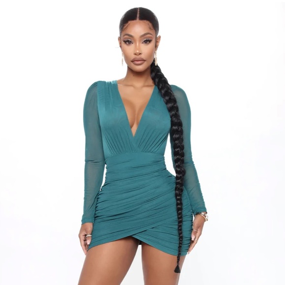 NWT- Fashion Nova Sheer Mini Dress - Picture 2 of 7